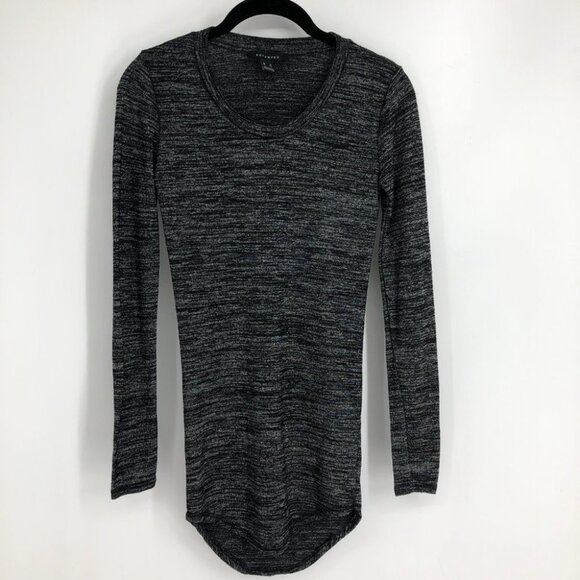 Revamped Dark Grey Heathered Long Sleeve Crew Neck Shirt size XS - Picture 15 of 15